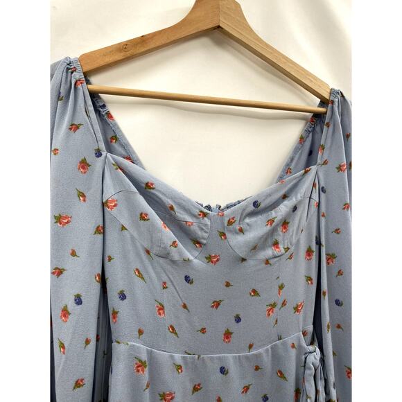 Reformation blue floral mini Cammi dress - Picture 5 of 9